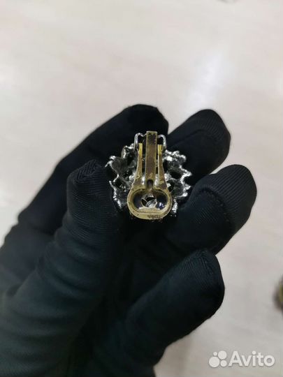 Серьги клипсы Бижутерия СССР Винтаж (Ч)