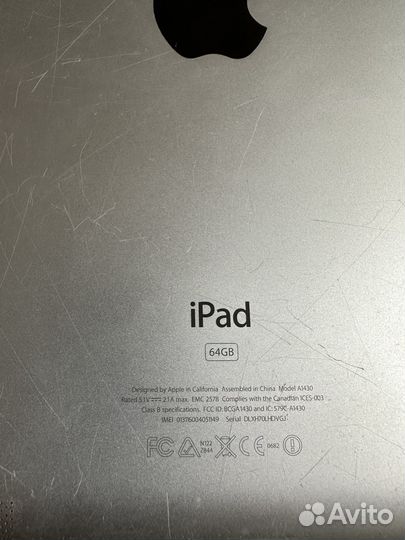 Планшет Apple iPad 3 64gb (A1430) Sim, WiFi