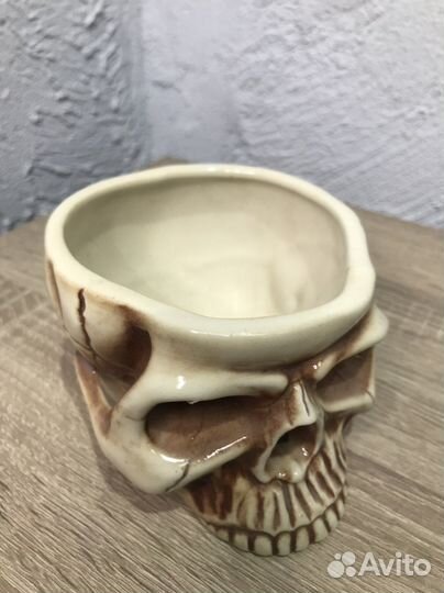 Кашпо череп декоративный