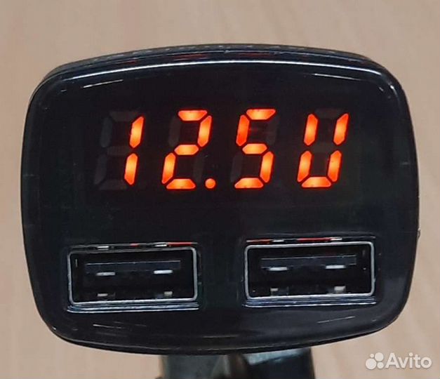 Зарядное устройство USB в прикуриватель вольтметр
