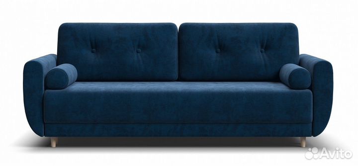 Диван Астон, велюр синий
