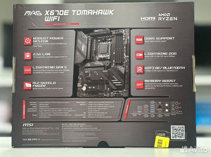 Новая материн плата MSI X670E DDR5 tomahawkwifi