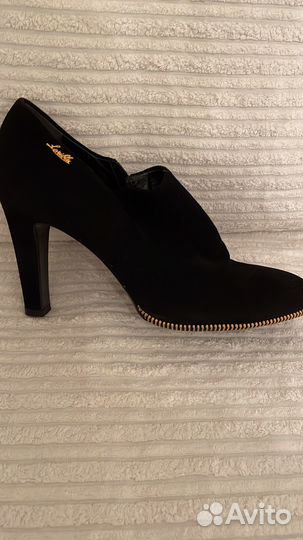 Батильоны р 40,5 loriblu кожаные бархат как новые