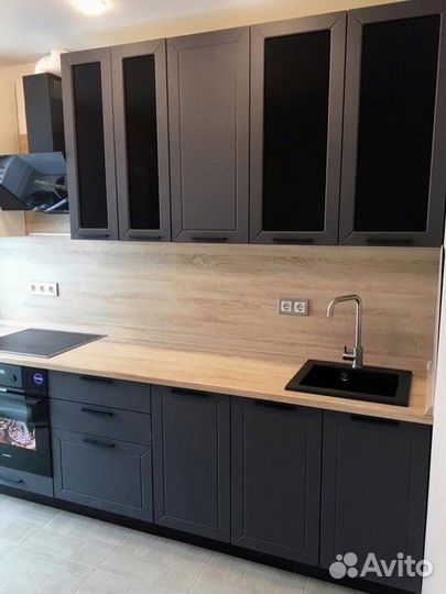 Кухня серая модульная новая