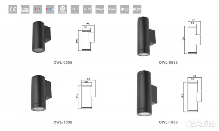 Уличный светильник фонарь Owl 3