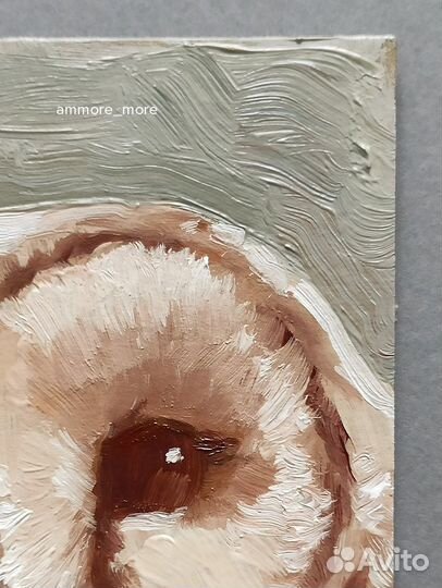 Мини картина маслом «Портрет Совы»