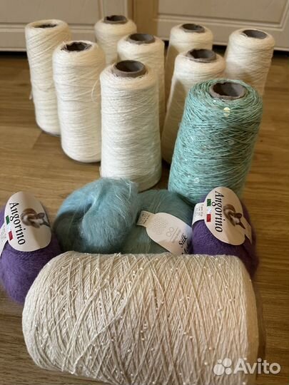 Пряжа Италия с кашемиром,шелк, ангора