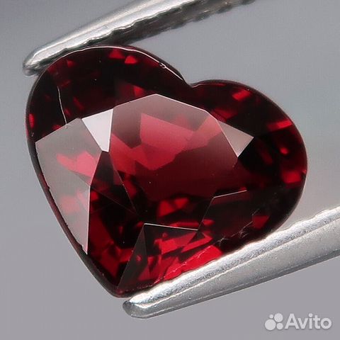 Гранат родолит-огранка сердце