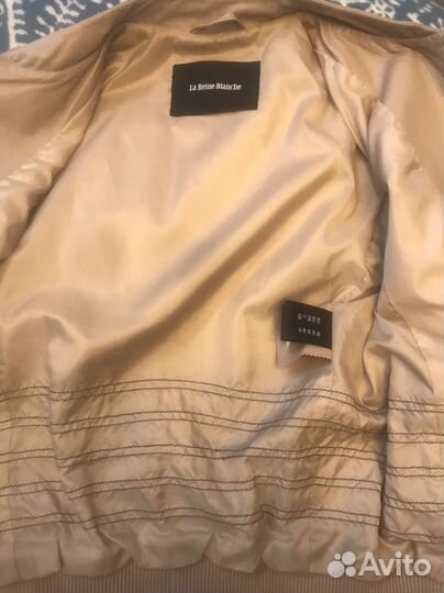 Кожаная куртка бомбер 48 размер