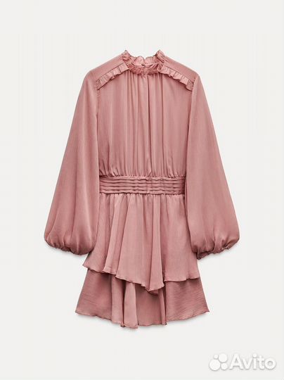 Платье с воланами zara