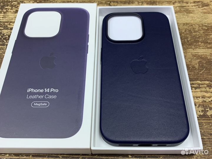 Чехол iPhone 14 pro max,14 pro Leather Case (кожа)