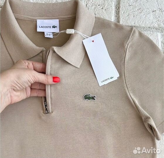 Поло вязаное Lacoste премиум качество