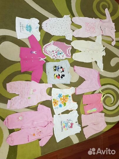 Пакет вещей на девочку от 0 до 18 месяцеа