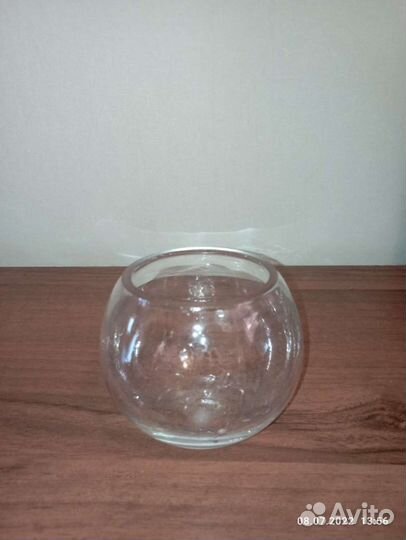 Ваза стеклянная шаровая