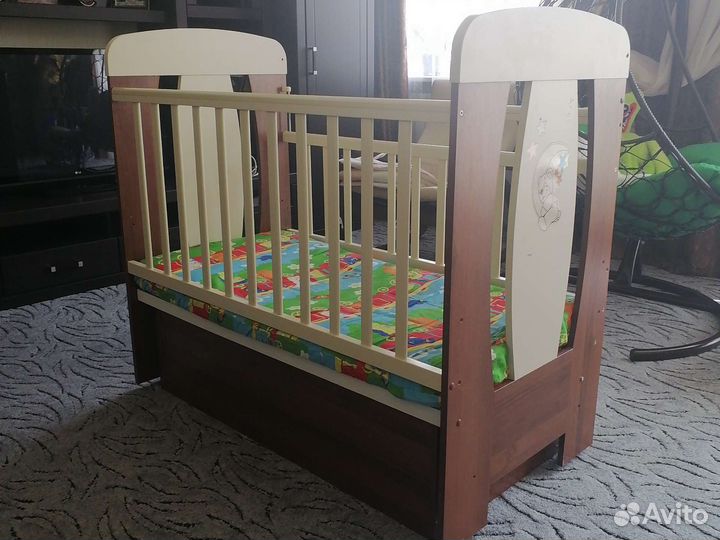 Детская кровать манеж с матрасом