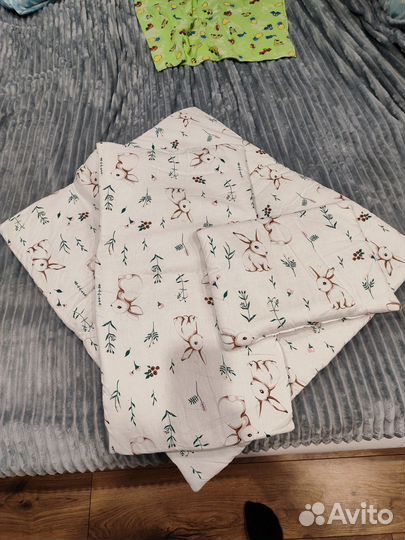 Детский набор в коляску (одеяло, матрас, подушка)