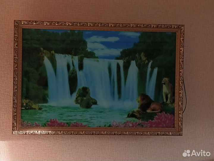 Картина водопад с подсветкой и звуком