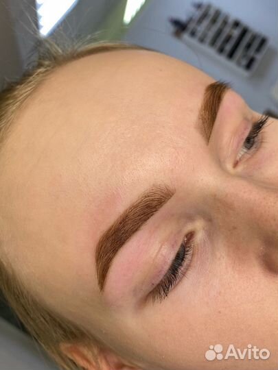 Окрашивание бровей, наращивание ресниц