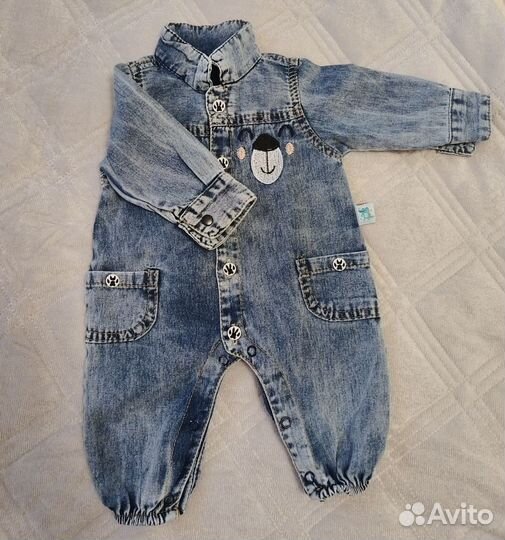 Комбинезон джинсовый 62