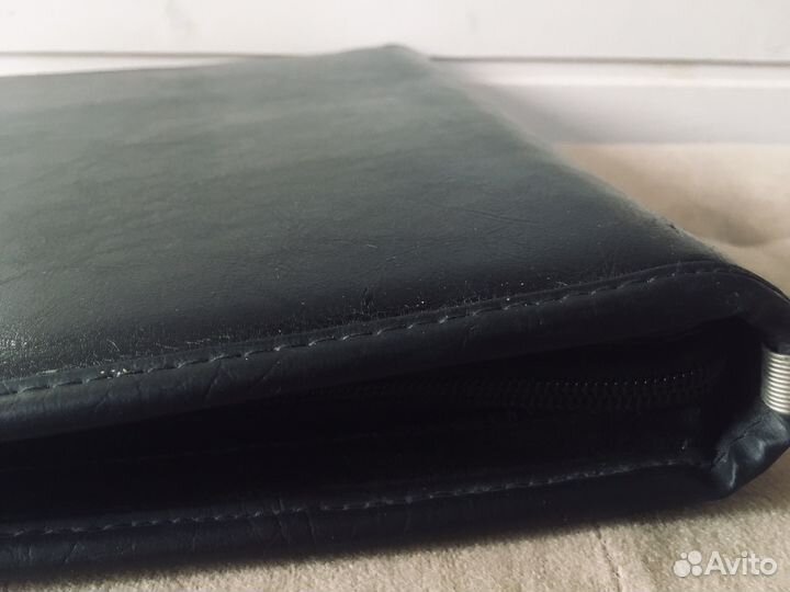 Папка для документов натуральная кожа черная