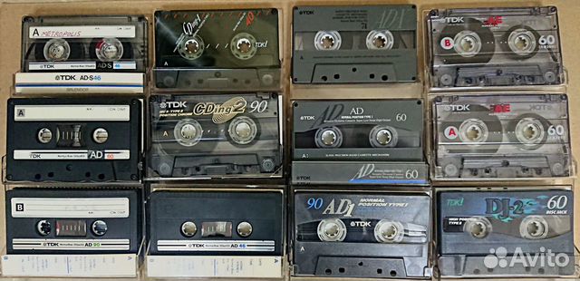 Винтажные кассеты TDK: AD-S 46,AD 60,CDing-1 40,CD