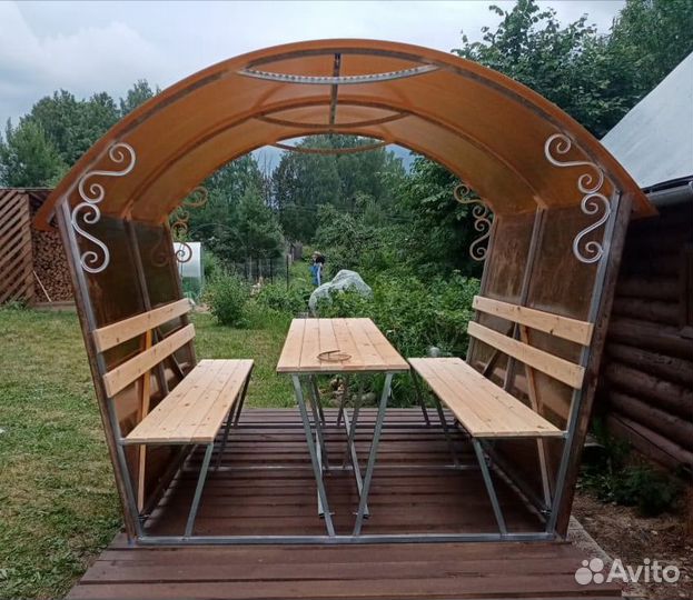 Беседка цинк ковка