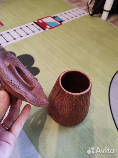 Керамический горшок с крышкой