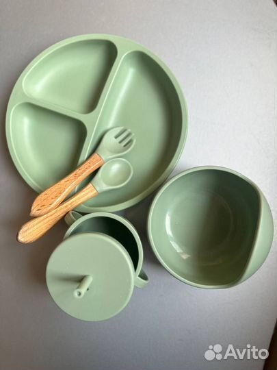 Силиконовая детская посуда