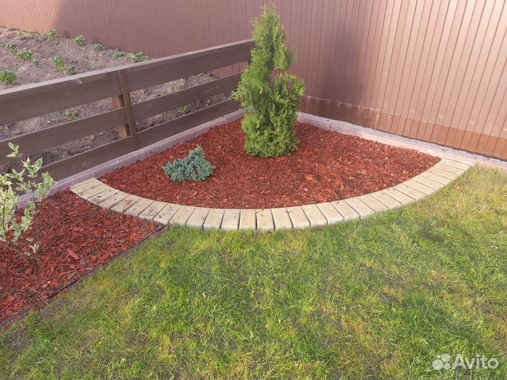 Щепа цветная в наличии(мульча)