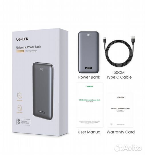 Powerbank 10000мАч Ugreen (огр. партия)