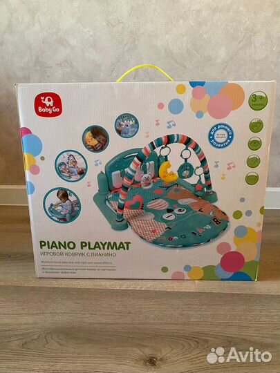 Развивающий коврик baby GO новый с пианино