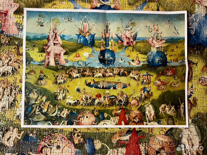 Пазл склеен Босх Сад земных наслаждений