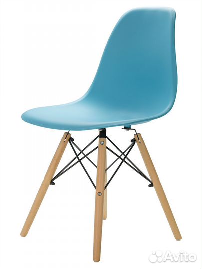 Стул в стиле eames DSW,синий, 1 шт