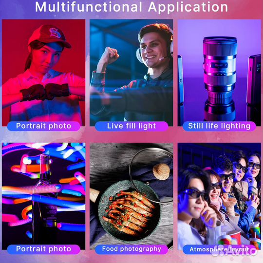 Видео свет Andoer LED RGB, 10w, 4000mah