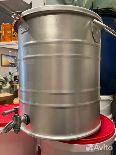 Алюминиевый бак для воды с краном, 22 литров