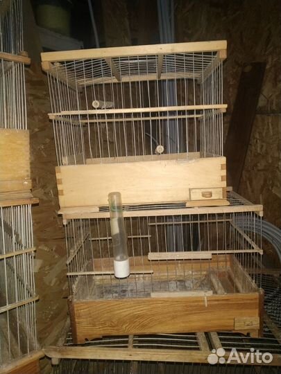 Клетки для птиц деревянные, б/у