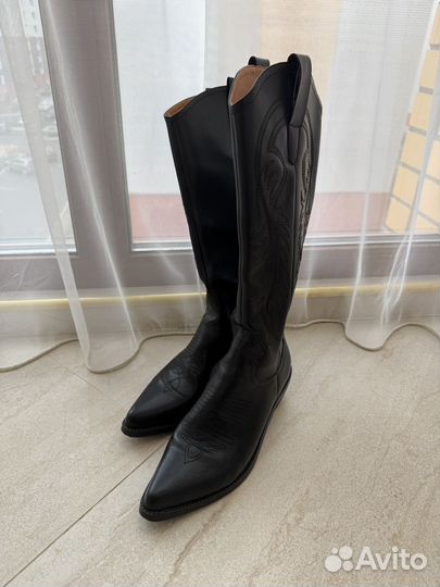 Сапоги казаки кожаные 39