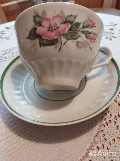 Чашка с блюдцем СССР дулево