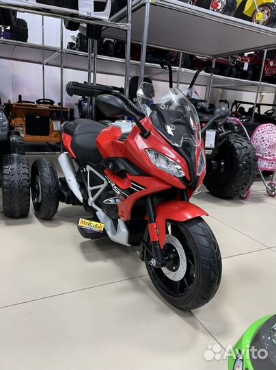 Детский электро мотоцикл красный Новый