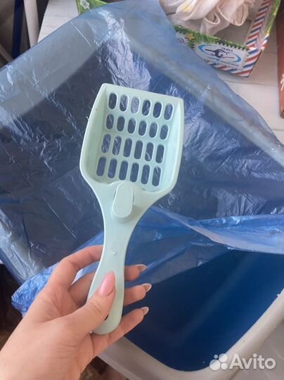 Лоток, совок, наполнитель комкующийся, миска