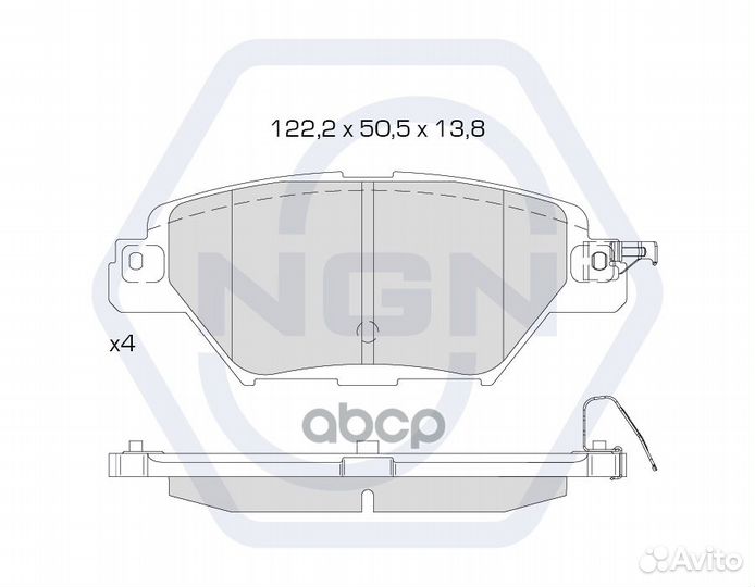 Колодки тормозные дисковые керамические зад
