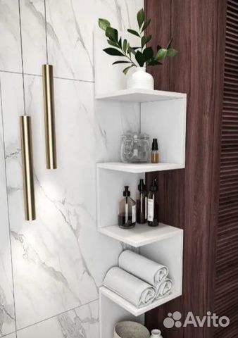 Новая белоснежная полка для дома и офиса