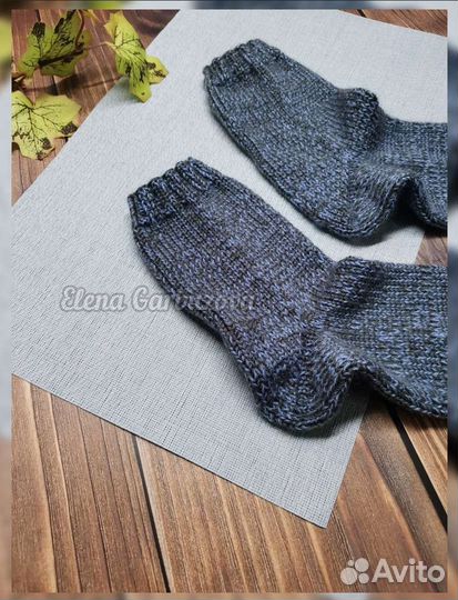 Вязаные Мужские Носки 42/43р(ручной работы)