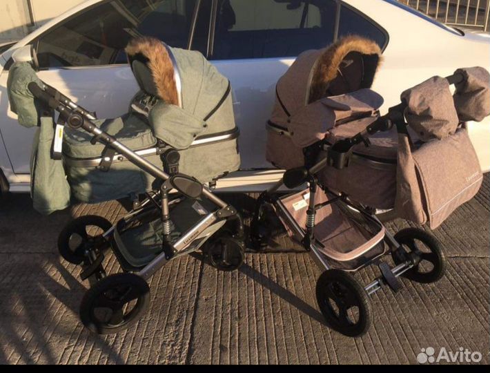 Коляска Люксмам 2020 г. на серебряной раме