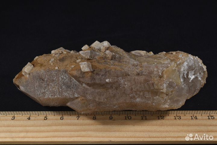 Красивый кристалл Кварц, кальцит. Лот №1029