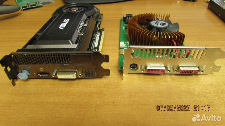 Видеокарты 8600 GTS/ HD 4730/ asus 9800 GT matriх