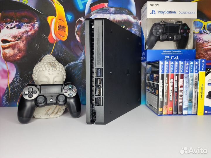 Sony PlayStation 4 slim /Идеальное состояние 90игр