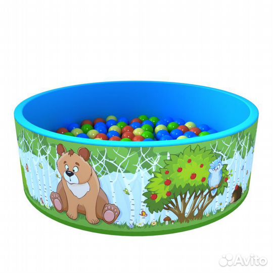 Сухой бассейн Карусель «Зверята» + 100 шаров