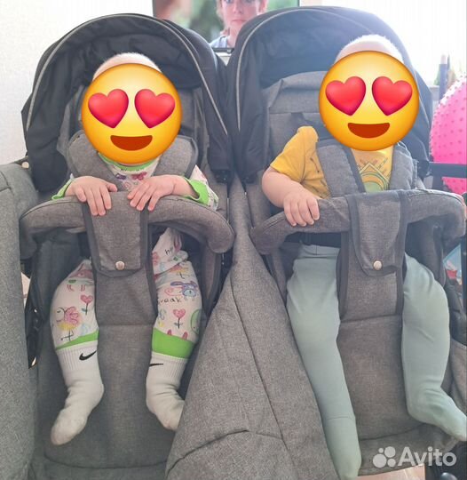 Коляска для двойни 2 в 1