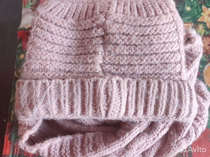 Комплект шапка и снуд для девочки